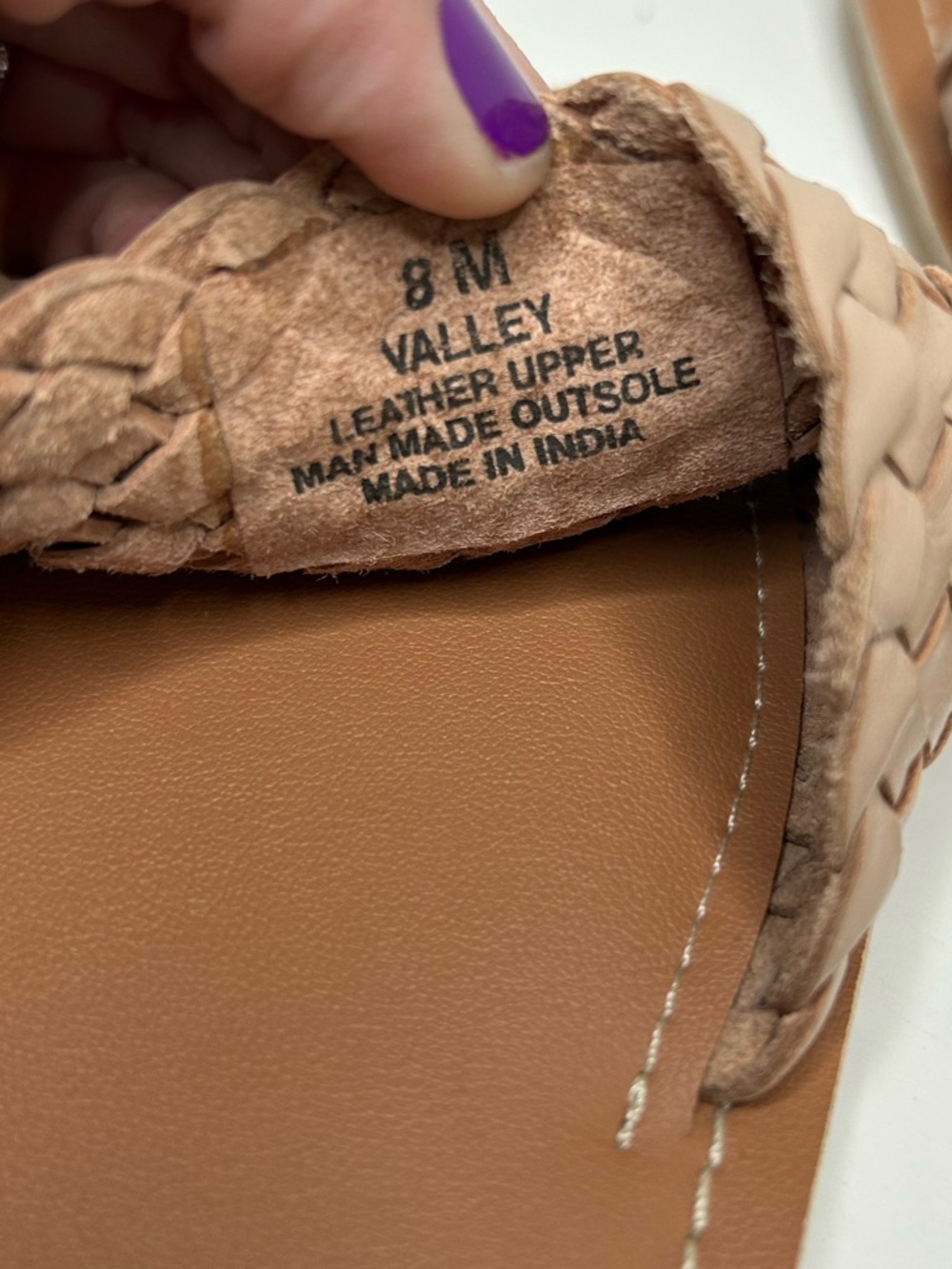 BEACH by Matisse Valley Slip On Leather Woven Sandal Size 8 - Picture 6 of 7